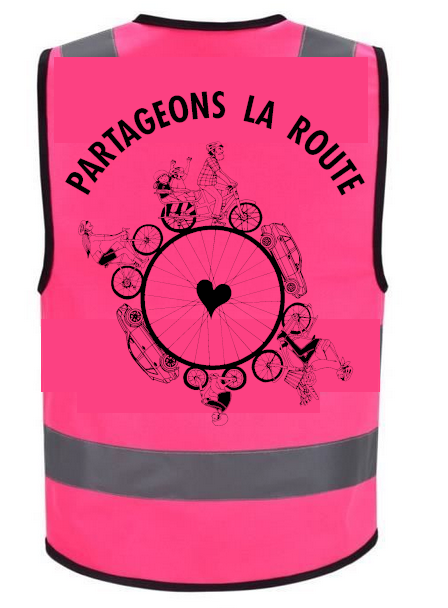 Gilet rose des organisateurs Partageons la Route